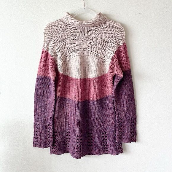 Anthropologie Sleeping on Snow Alpaca Blend Mock Neck Knit Sweater - Picture 5 of 9